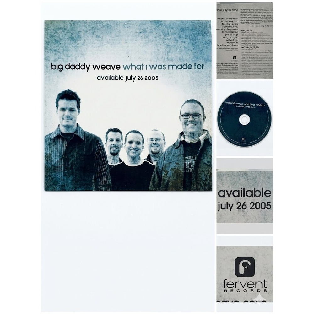 Big Daddy Weave‎ What I Was Made For CD 2005 Advance Promo Vintage CCM Rare